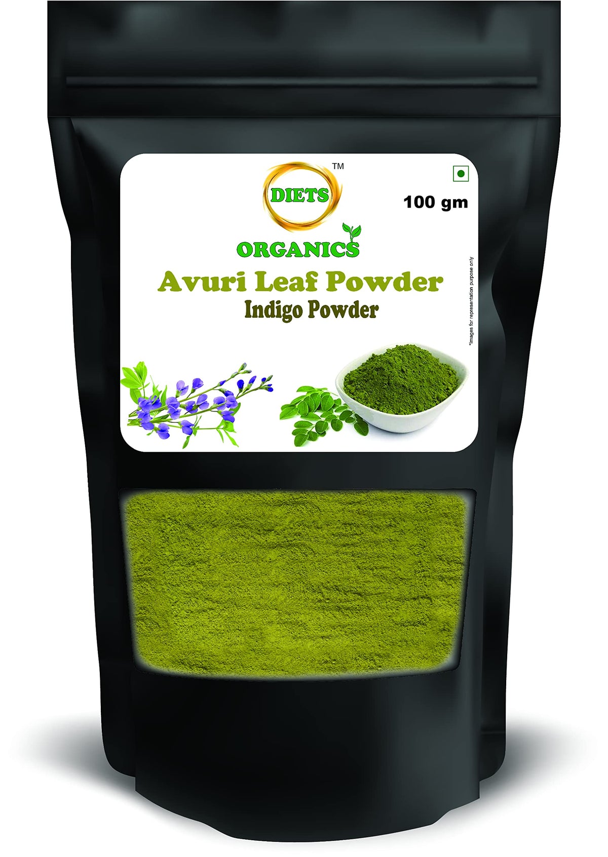 DIETS ORGANICS AVURI Powder /Indigo Powder for black Hair-100Gms
