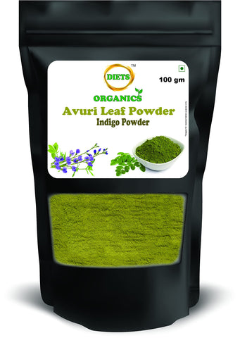DIETS ORGANICS AVURI Powder /Indigo Powder for black Hair-100Gms