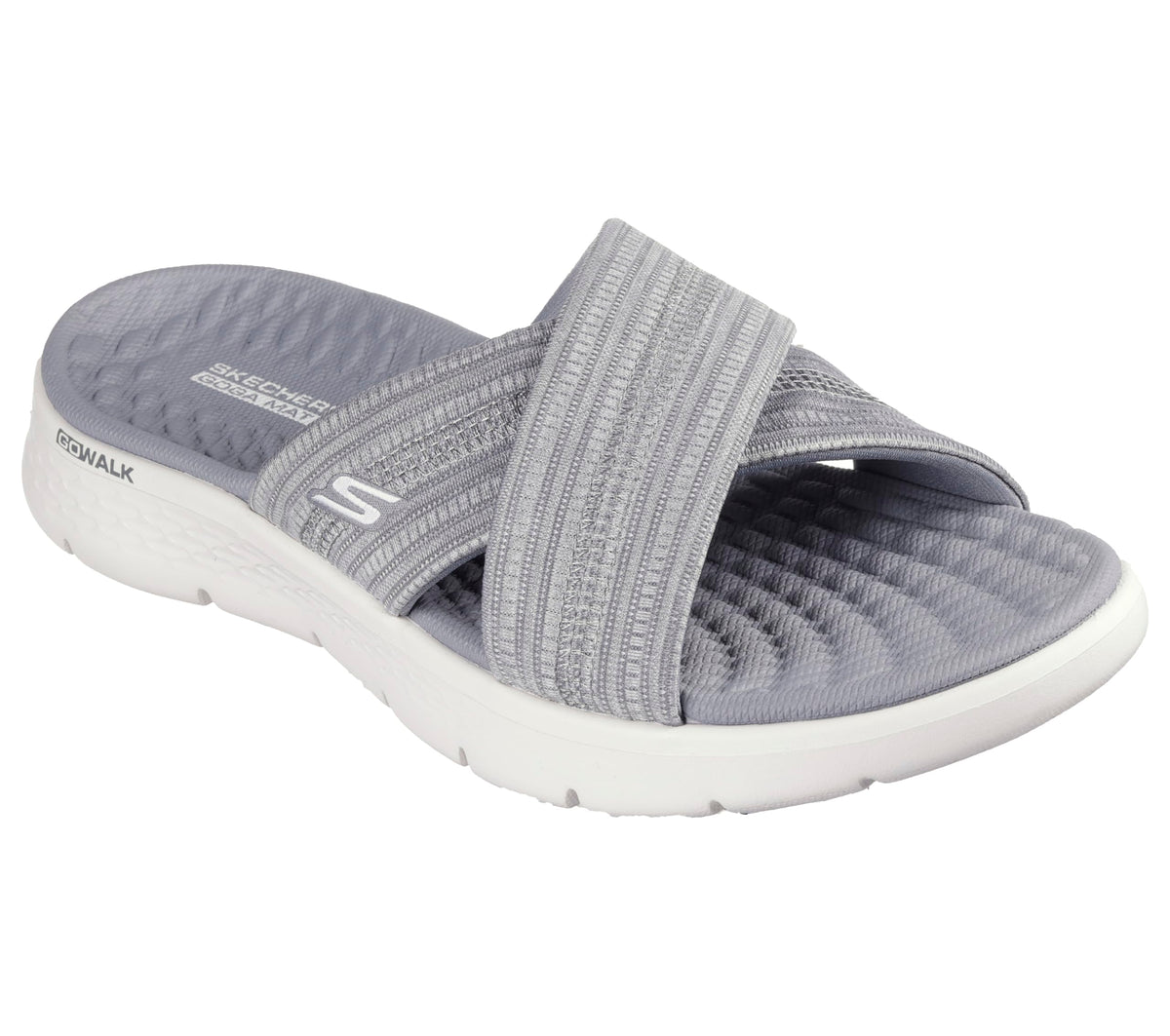 Skechers Women's Slide Sandal, Gray, 12