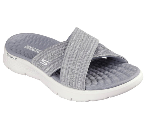 Skechers Women's Slide Sandal, Gray, 12