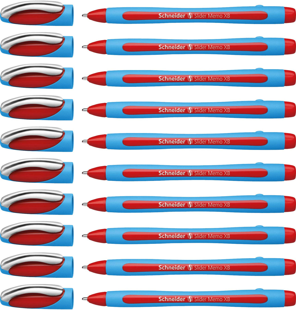 Schneider Slider Memo XB 150202 Ballpoint Pen Red Pack of 10
