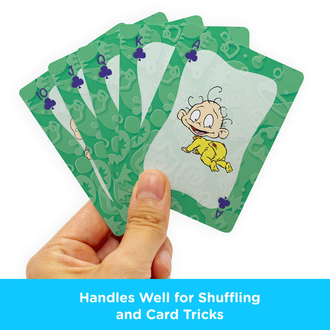 AQUARIUS Rugrats Playing Cards - Rugrats Themed Deck of Cards for Your Favorite Card Games - Officially Licensed Rugrats Merchandise & Collectibles - Poker Size with Linen Finish
