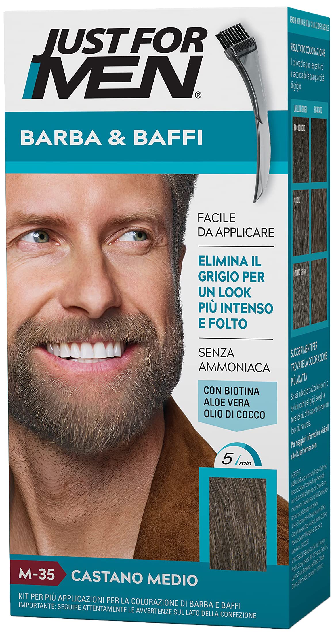 Just for Men Mustache & Beard M35 Medium Brown Beard Color 28g Pack of 1