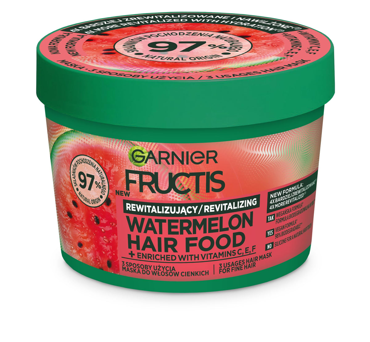 Garnier Fructis Hair Food Watermelon Fine Hair Mask 400 ml