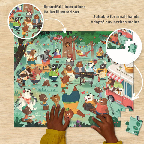 Janod 54 Piece Bear Family Jigsaw Puzzle - Ages 5+ - J02668