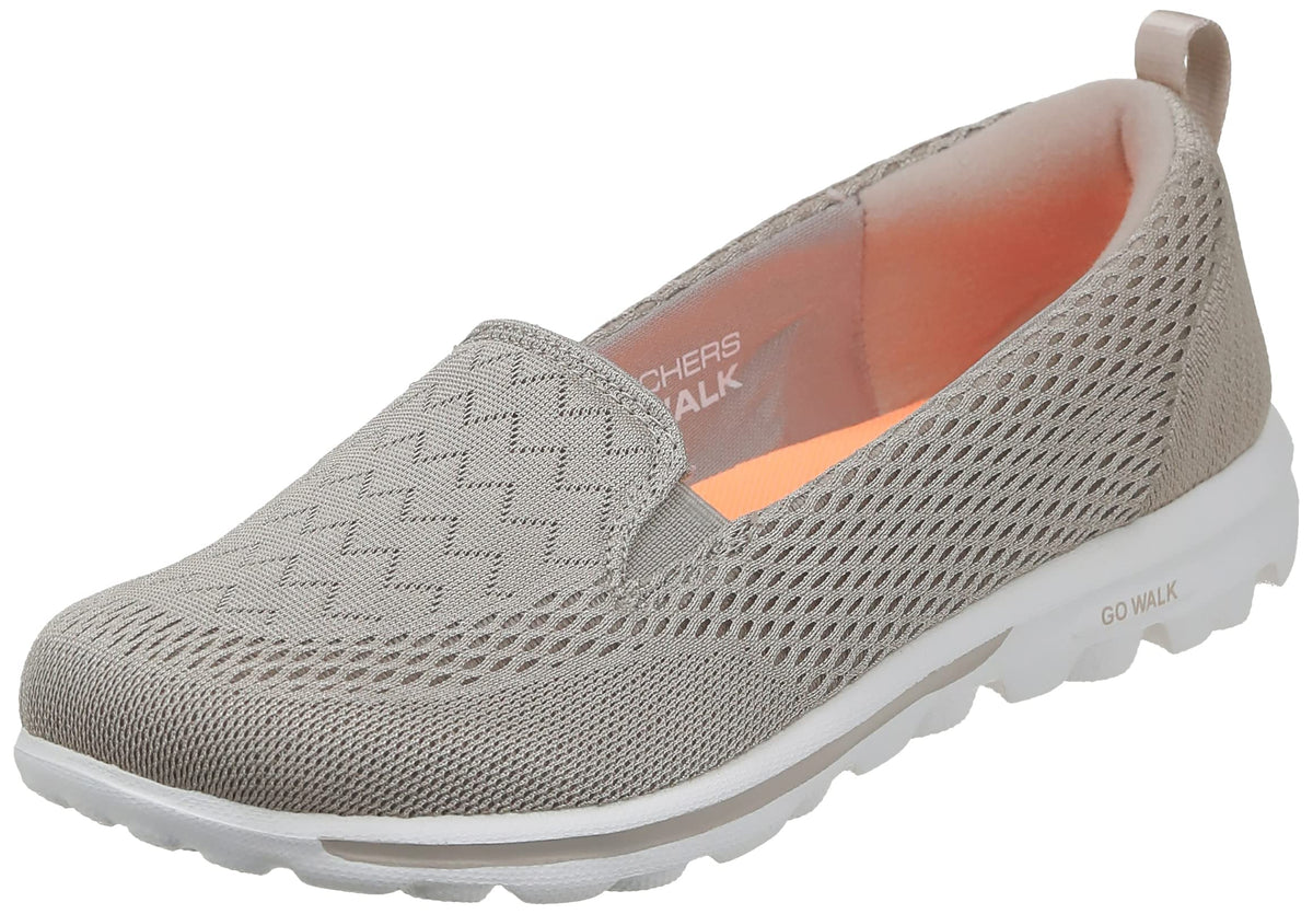 Skechers Women's GO Walk Classic-Talia Loafer, Taupe, 7