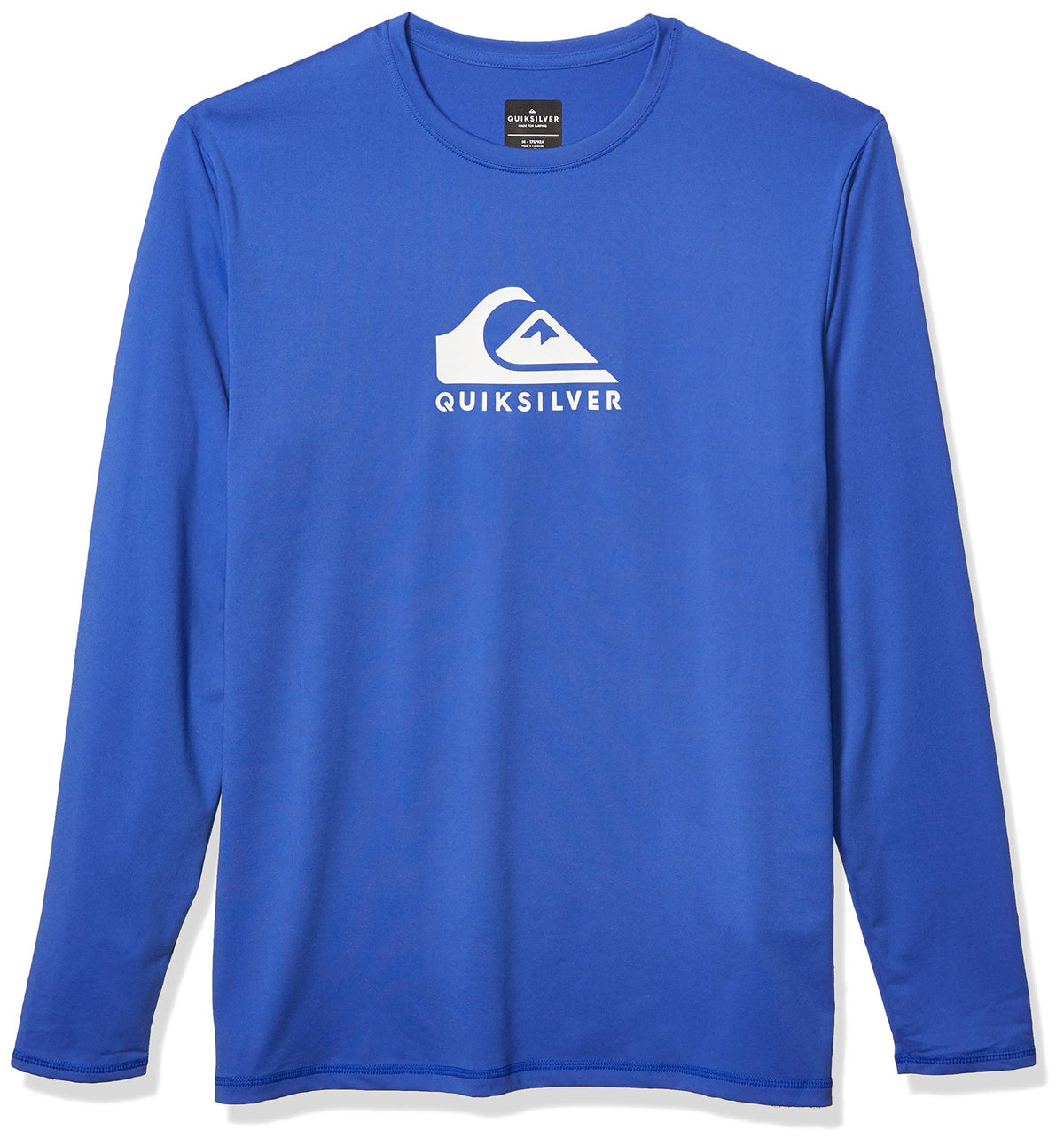 Quiksilver Men's Standard Solid Streak Long Sleeve Rashguard UPF 50 Sun Protection Surf Shirt, Dazzling Blue, XX-Large