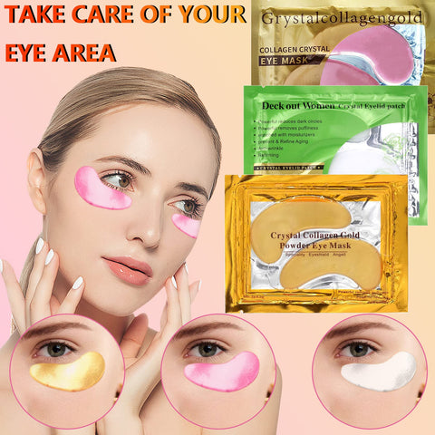 DuoZeng 30 Pairs Under Eye Patches for Puffy Eyes,Crystal Eye Masks Collagen Under Eye Mask Patches for Dark Circles Puffiness,Moisturizing Under Eye Gel Pads Eye Bags Treatment for Women