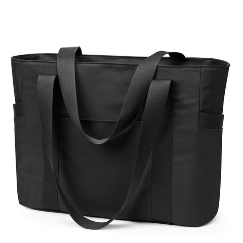 KALIDI Work Bags For Women Black Handbag Large Tote Bag With Zip Womens Totes Handbags For Travel, Beach, Work, School