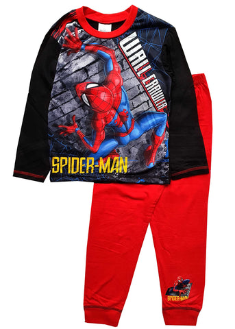 Marvel Boys Spiderman Pyjamas 7-8 Years Red