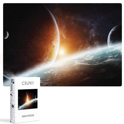 Cruny Puzzle for Adults 1000 Pieces - Jigsaw Puzzle 1000 Pieces Adult Ideal on a Puzzle Mat or Puzzle Board - Relaxing Adult Jigsaw Puzzles 1000 Pieces & Great 1000 Piece Puzzles for Adults (Space)