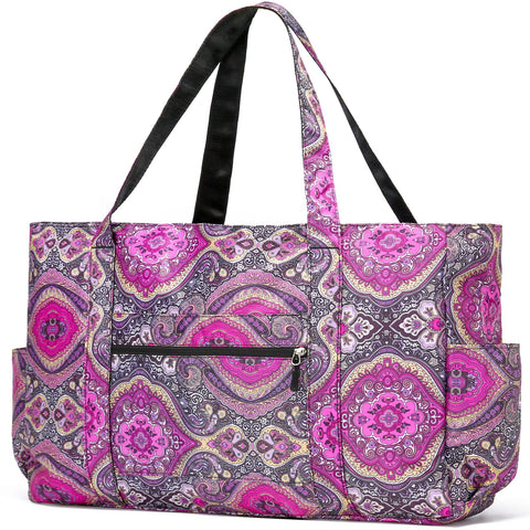 Outrip Extra Large Beach Bag and Totes for Family, XL Waterproof Pool Bag for Women with Zipper and Pockets - Great for Beach Travel Vacation