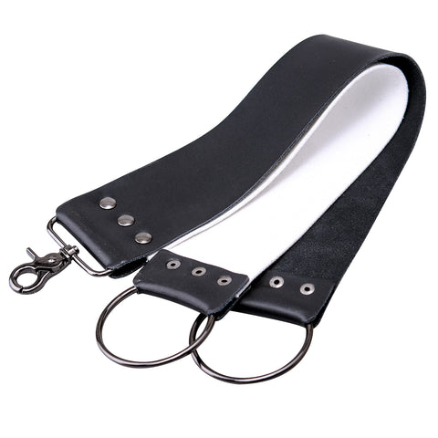 Grandslam Leather Strop for Straight Razor Sharpening and Smooth - Professional Straight Razor Knife Cowhide and Canvas Dual Strop