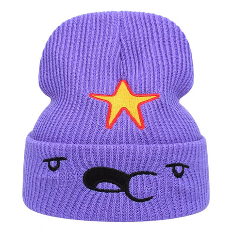 UMiCHOi Cool Anime Beanie Hats for Adults Men Women Funny Hat Cartoon Beanie Cap for Teens Purple