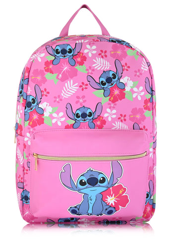 Disney Stitch Backpack for Women, Men, Unisex | Cute PU Leather Large Stitch Backpack Purse Shoulder Purse | Stitch Bag and Stitch Accessories
