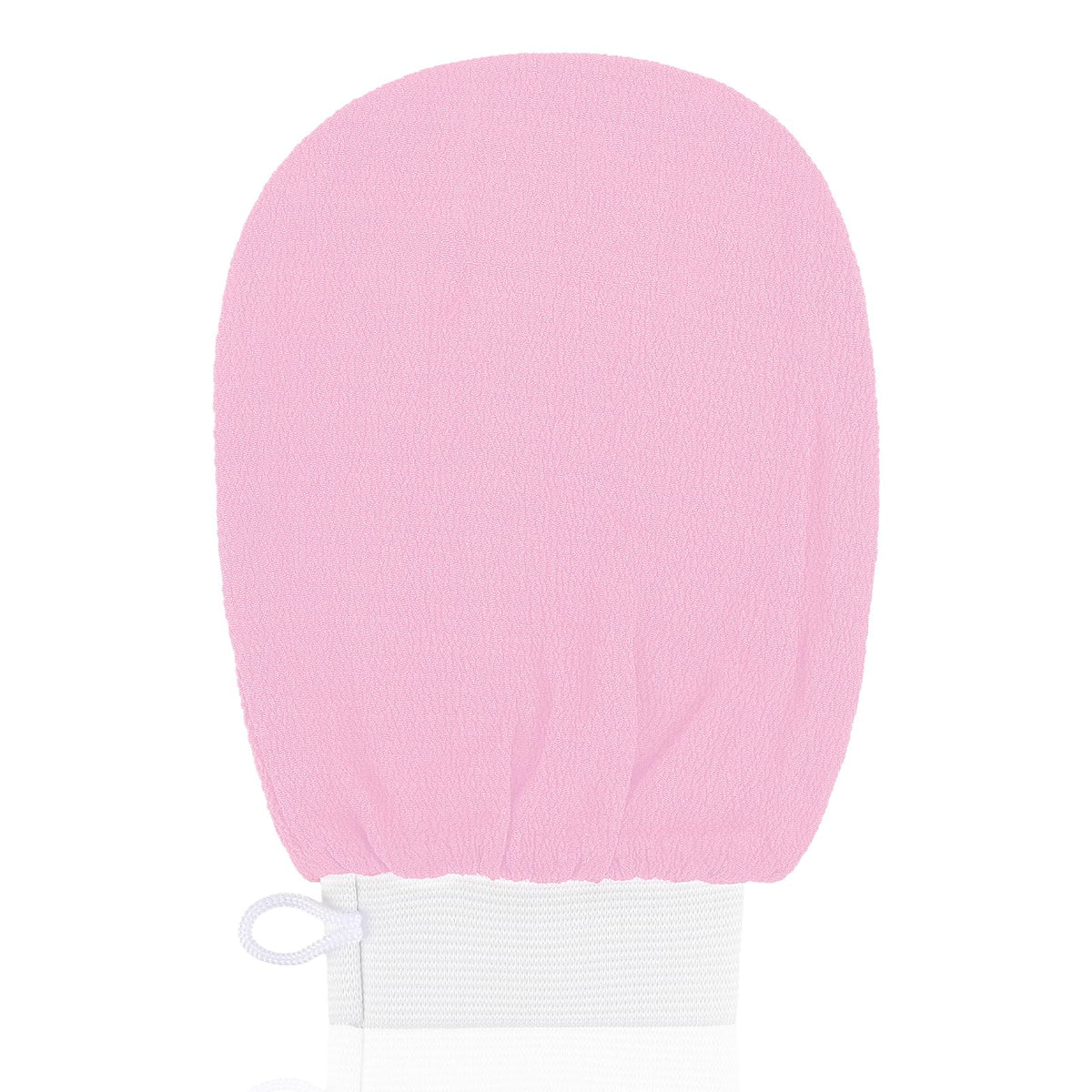 Exfoliating Glove Body Scrubber Exfoliator 1 PC Korean Washcloth Skincare Remover Deep Scrub Loofah Cleansing Mitts Exfoliate Cloth Exfoliation Scrubbing Bath Shower Soap Sponge Hand Towel(Pink)