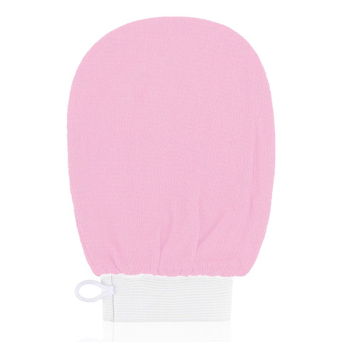 Exfoliating Glove Body Scrubber Exfoliator 1 PC Korean Washcloth Skincare Remover Deep Scrub Loofah Cleansing Mitts Exfoliate Cloth Exfoliation Scrubbing Bath Shower Soap Sponge Hand Towel(Pink)