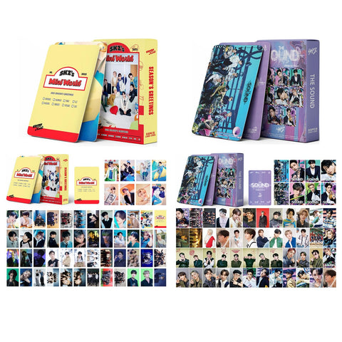 2Pack/110PCS StrayKids Photocard,StrayKids Lomo Cards Greeting Cards Gift for Fan Collection (Yellow)