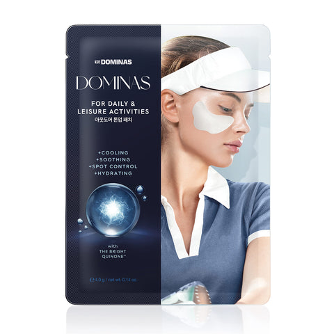 DOMINAS Outdoor Tone-Up Patch (4 g/0.14 oz*4 ea) - Patches/Golf Patches for Leisure Activities by LG Beauty. CoQ10, Tranexamic Acid, Niacinamide, Hyaluronic Acid & Allantoin.