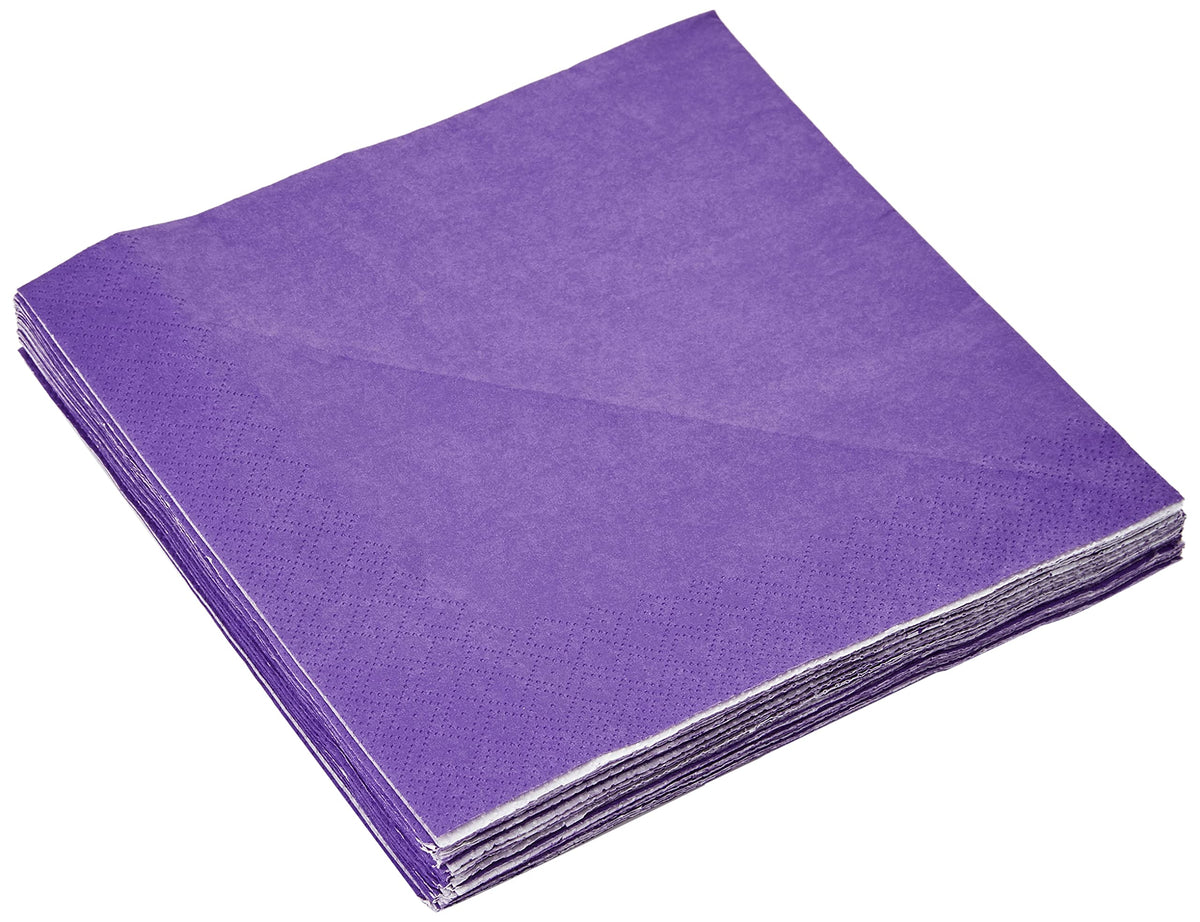 Amscan 9915402-213 - Purple Eco-Friendly Compostable Luncheon Napkins - 20 Pack