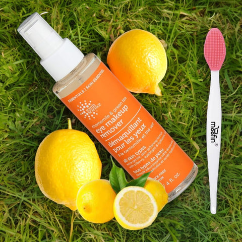 moofin Eye Makeup Remover, 4 fl oz - Soothing Eye Make Up Remover with Chamomile & Green Tea, Bundle Nose Cleaning Brush, Non-Irritating & for All Skin Types ~[Pack of 3]