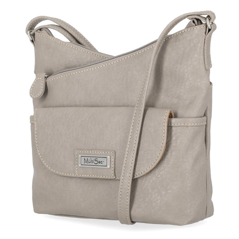 MultiSac Vista Crossbody Bag Purse for Women, Ash