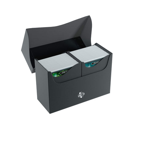 Double Deck Holder 160+ Casual Deck Box | Double-Sleeved Card Storage with Two Removable Deck Holders | Innovative Cobra Neck Technology | Holds up to 160 Cards | Black Color | Made by Gamegenic