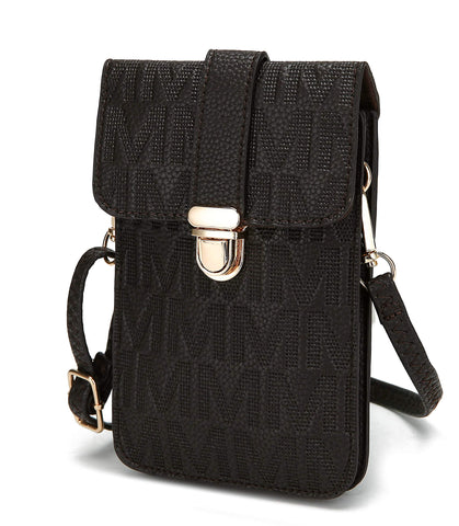 MKF Small Crossbody Cell Phone Purse Wallet for Women - PU Leather Cellphone Bag - Case with Shoulder Strap