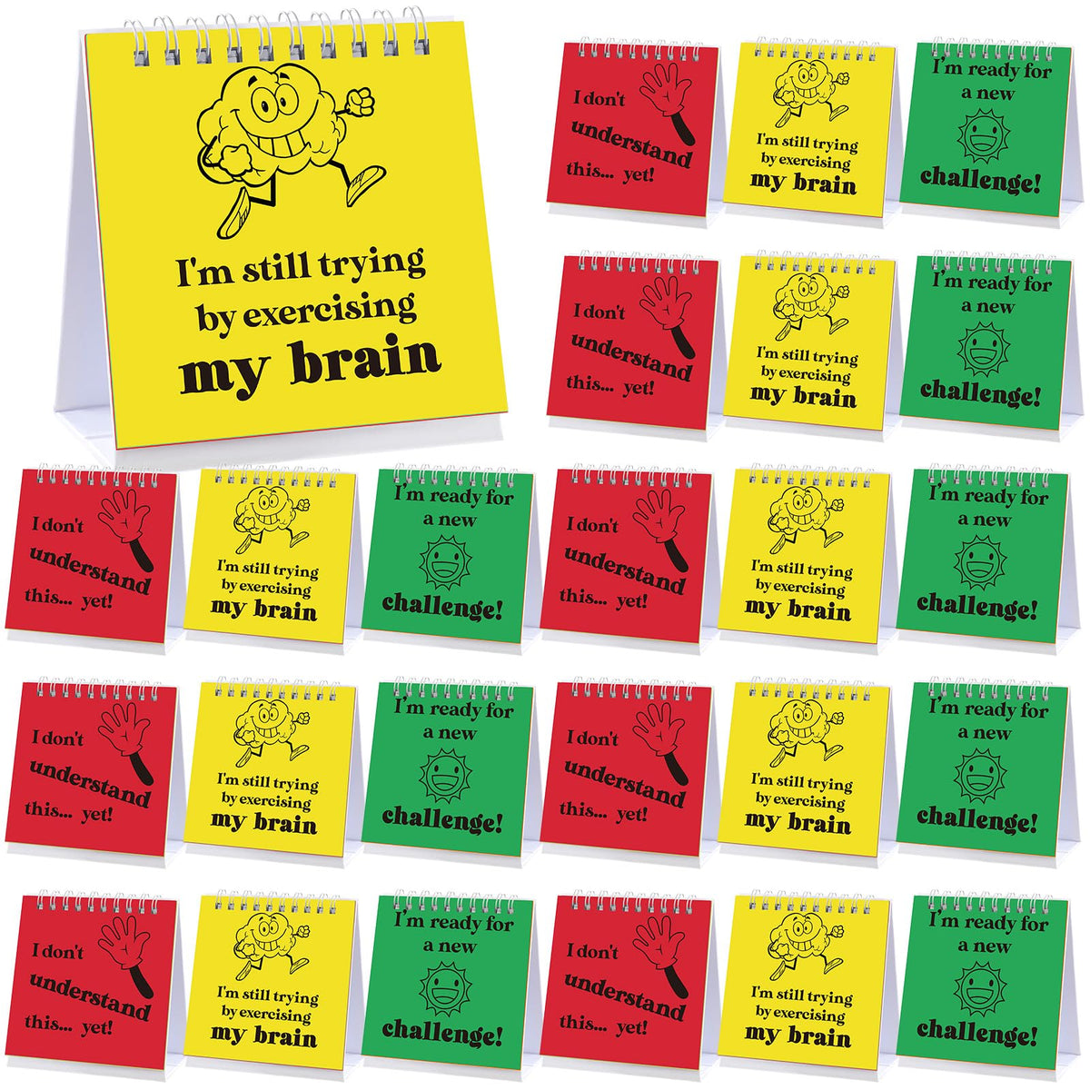 Ireer 24 Pcs I Need Help Mini Flip Chart for Teacher Needs Classroom Management Needs Tools Teacher Incentives Self Assessment Cards for Kids Toddlers Students Behavior School Supplies (Stylish)