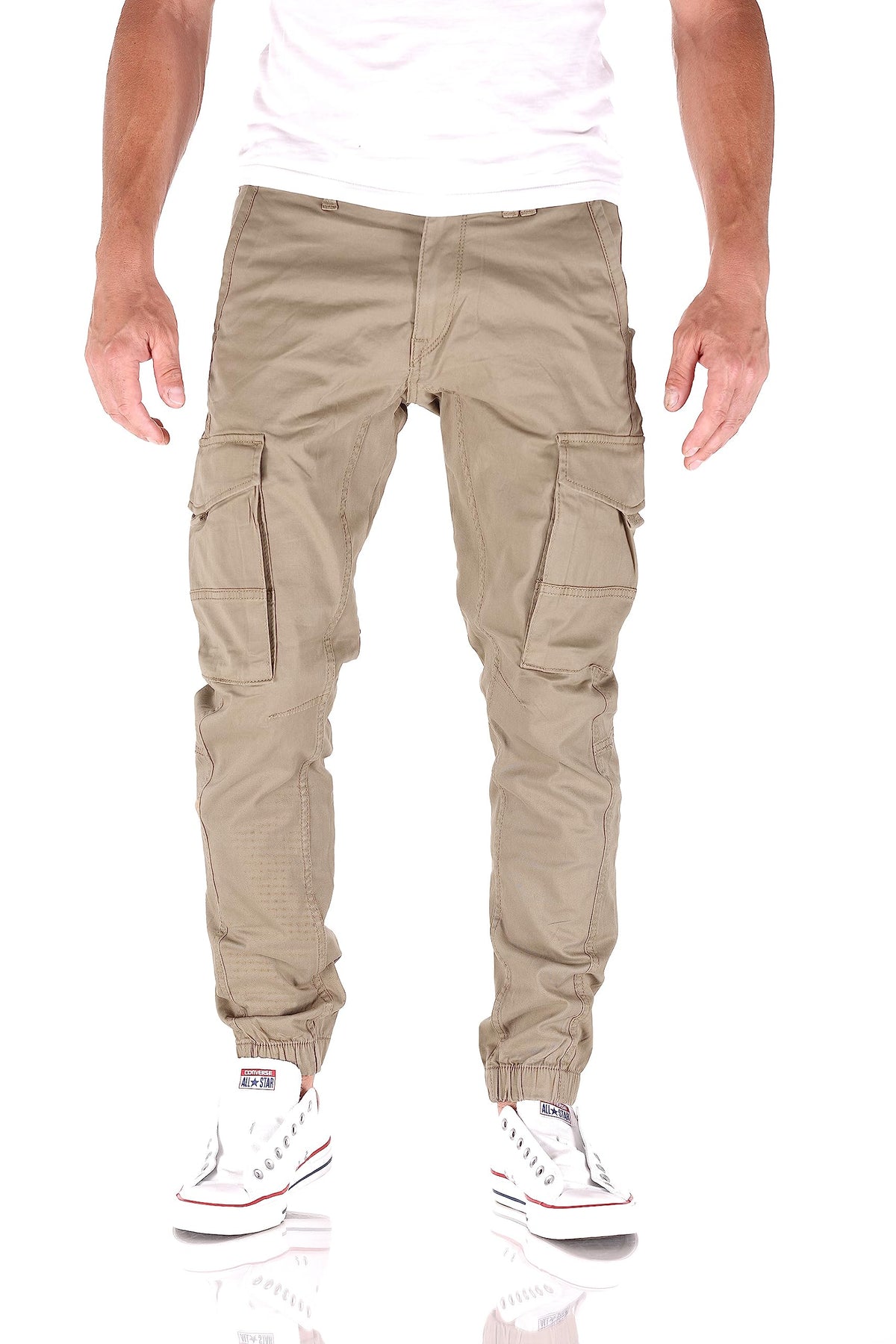 JACK & JONES Mens Jpstpaul Jjflake AKM 542 Crockery Noos Pants, Beige, 34W / 36L UK