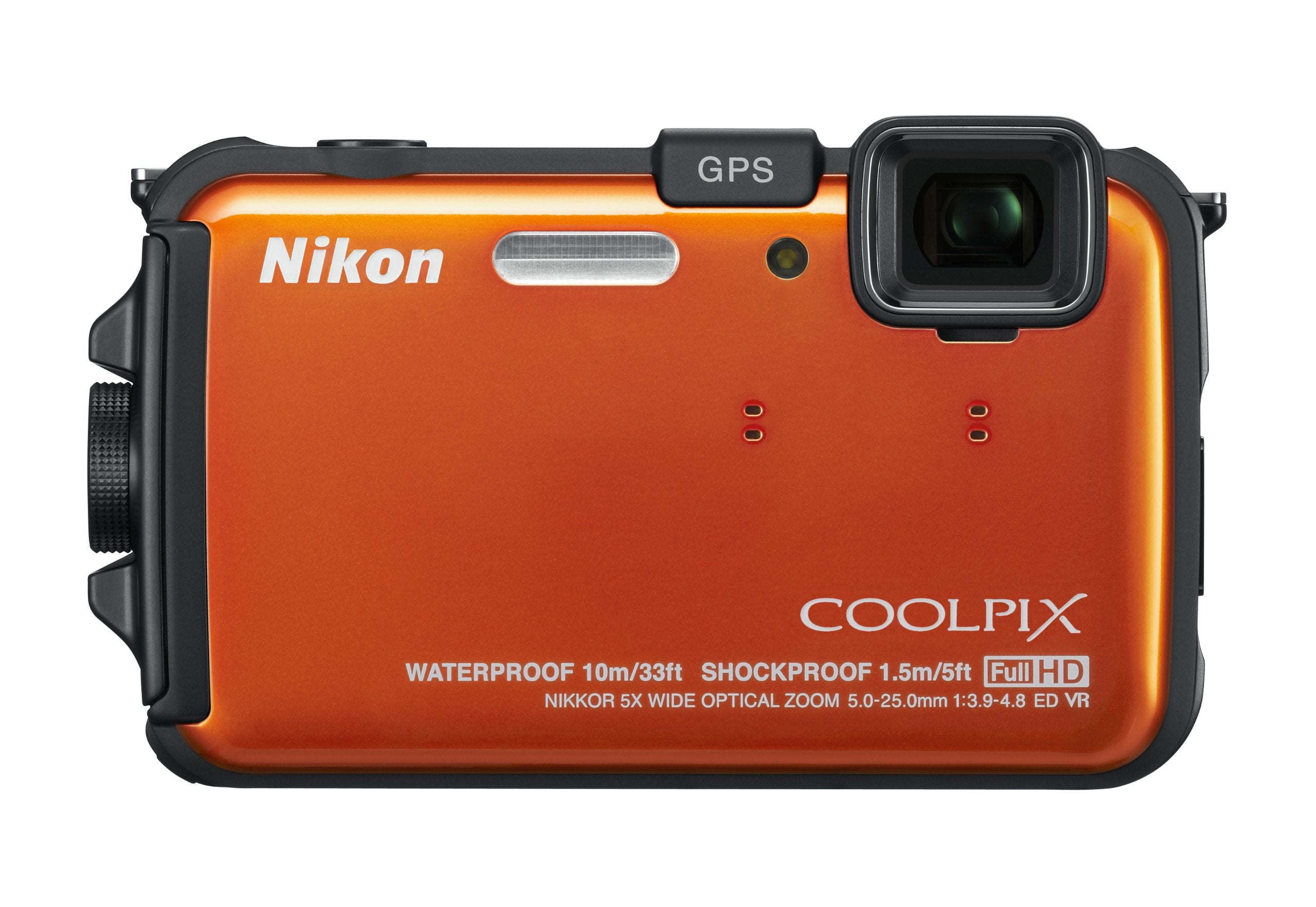 Nikon COOLPIX AW100 16 MP CMOS Waterproof Digital Camera with GPS and Full HD 1080p Video (Orange) (OLD MODEL)