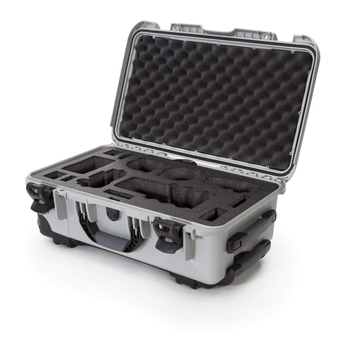 Nanuk 935 Waterproof Carry-On Hard Case with Custom Foam Insert for Sony a7R Size Camera w/Wheels - Silver