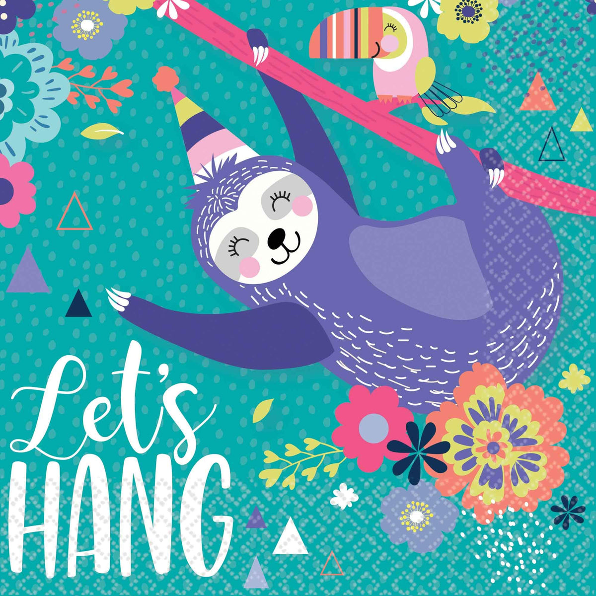 Amscan Sloth Party Napkins - 6 1/2" x 6 1/2" Pack of 16