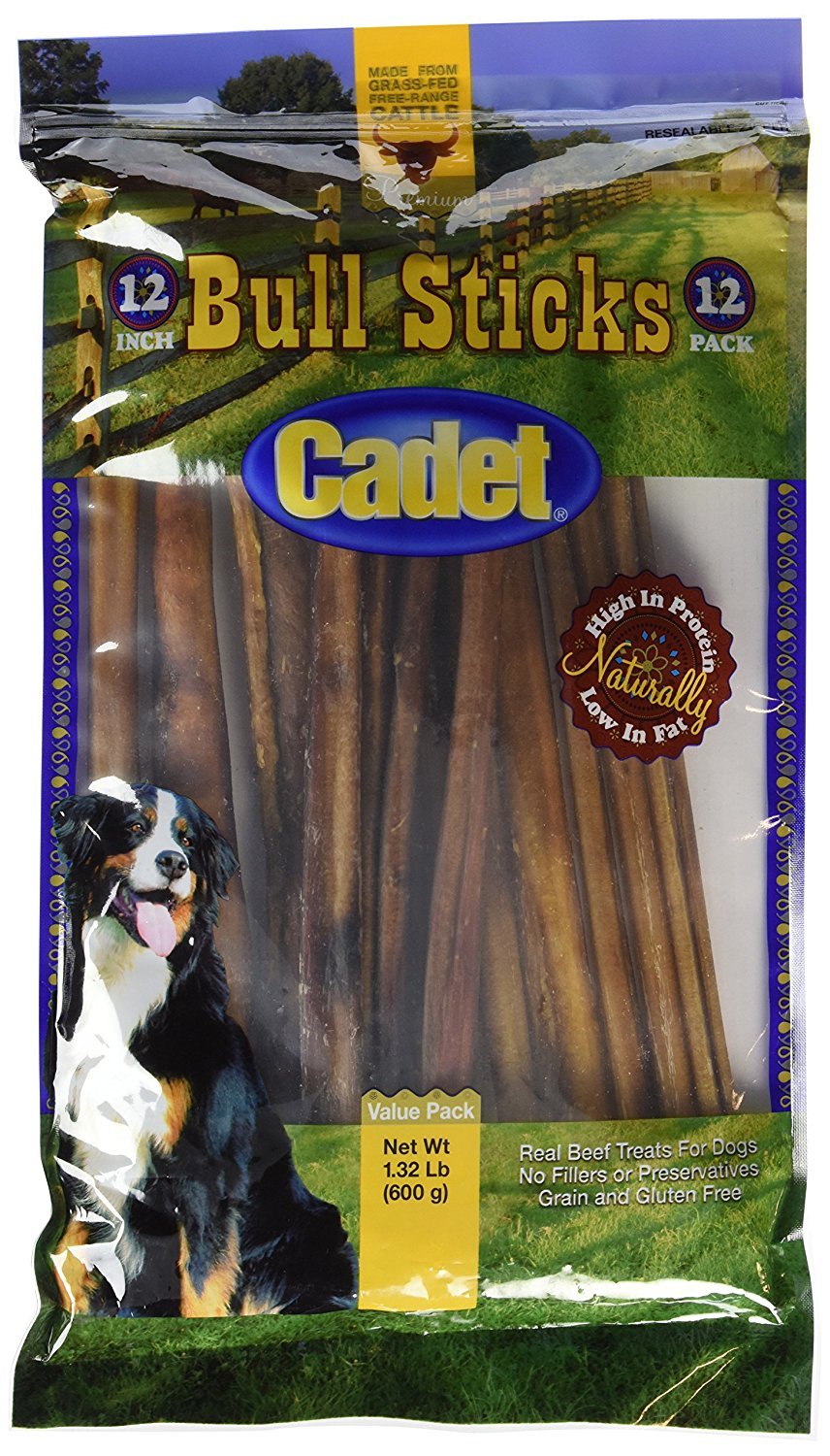 Cadet Gourmet Bully Sticks 12 inch 1Pack (12 Sticks , 1.32 Lbs )