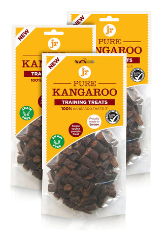 JR's 100% Pure dried fresh meat Kangaroo Training Treats for dogs (3 x 85g)