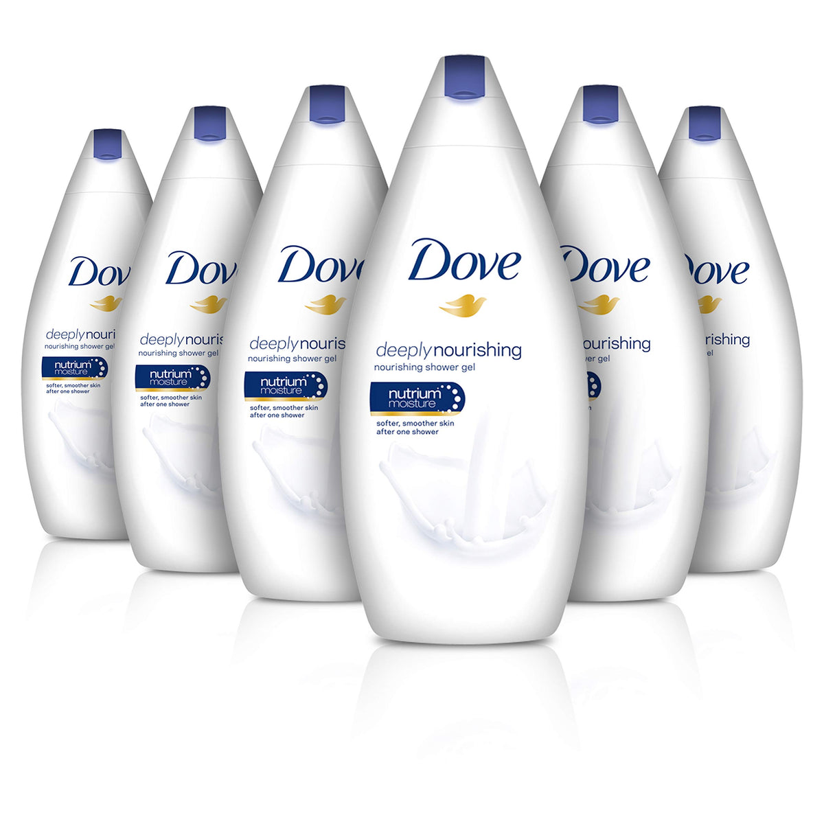 Dove Deep Moisture Deeply Nourishing Body Wash, 16.9 Fl Oz (Pack of 6)