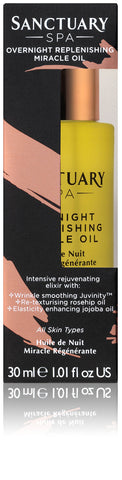 Sanctuary Spa Facial Oil, Overnight Replenishing Miracle Face Oil, 30ml
