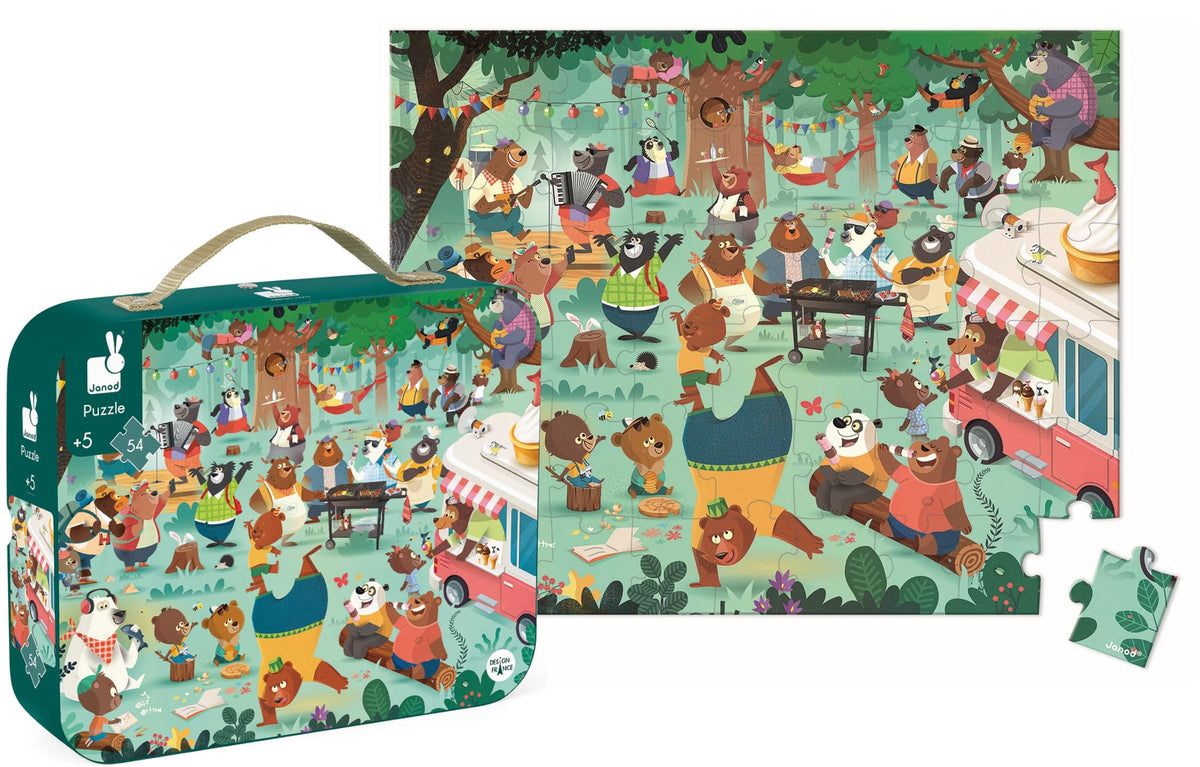 Janod 54 Piece Bear Family Jigsaw Puzzle - Ages 5+ - J02668