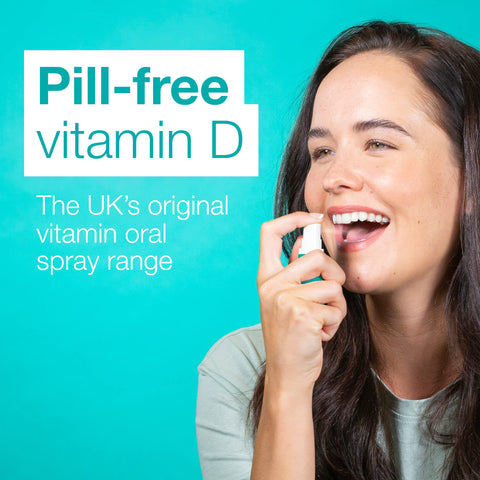 BetterYou Vitamin D 4000 IU Daily Oral Spray, Pill-free Maximum Strength Vitamin D3 Supplement, 3-month Supply, Made in the UK, Natural Peppermint Flavour