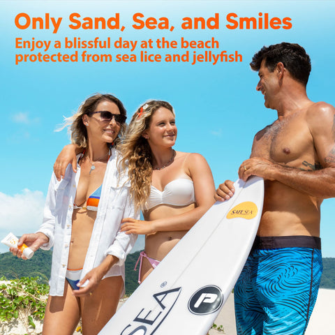 Safe Sea SPF50+ Sting Blocking Sunscreen | 120ml Bottle | For Sensitive Skin | Anti Jellyfish Sting Protective Lotion | Coral Reef Safe (120ml Bottle (Pack of 2))