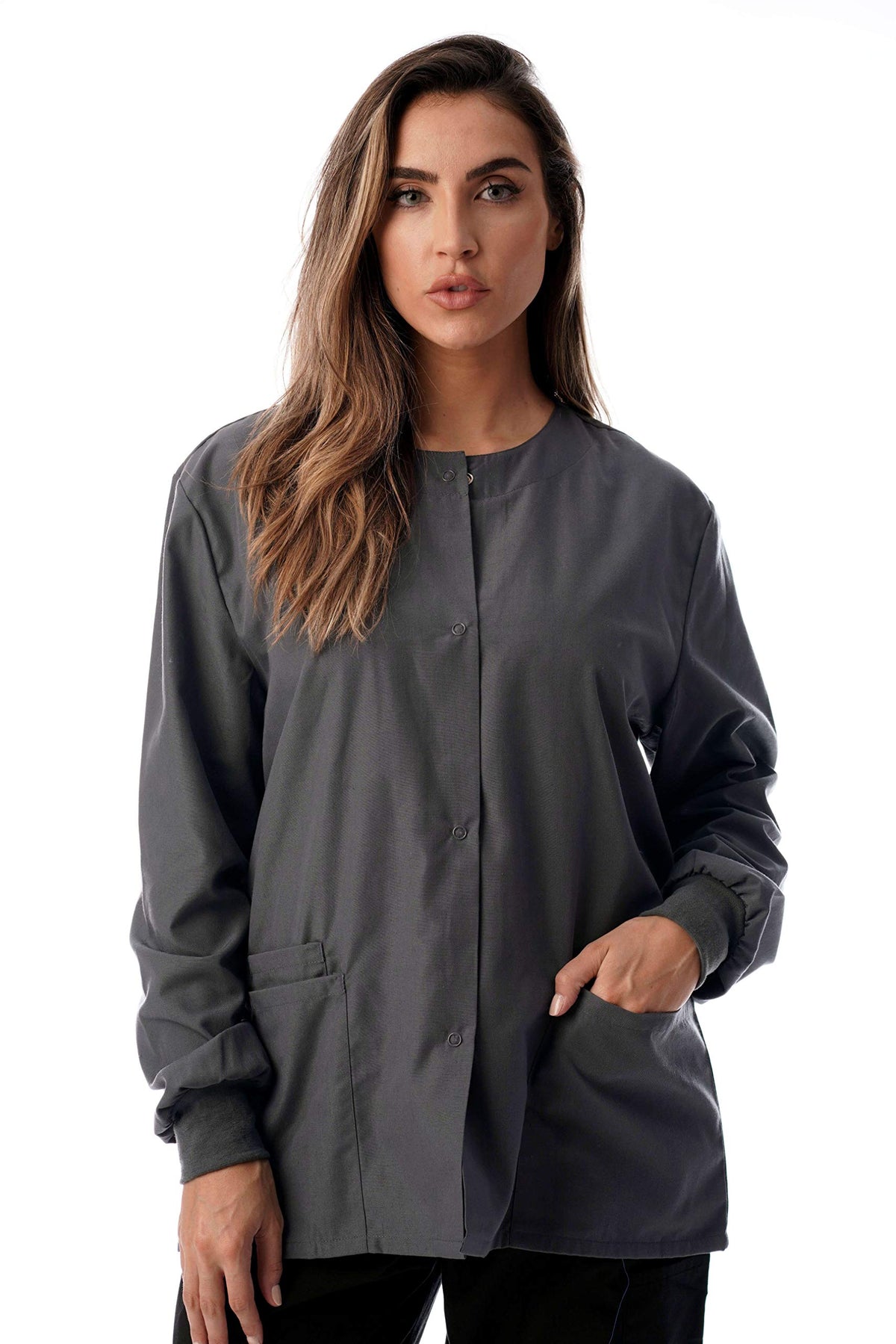 Just Love Womens Solid Jacket 4501-STLGRY-S Steel Grey