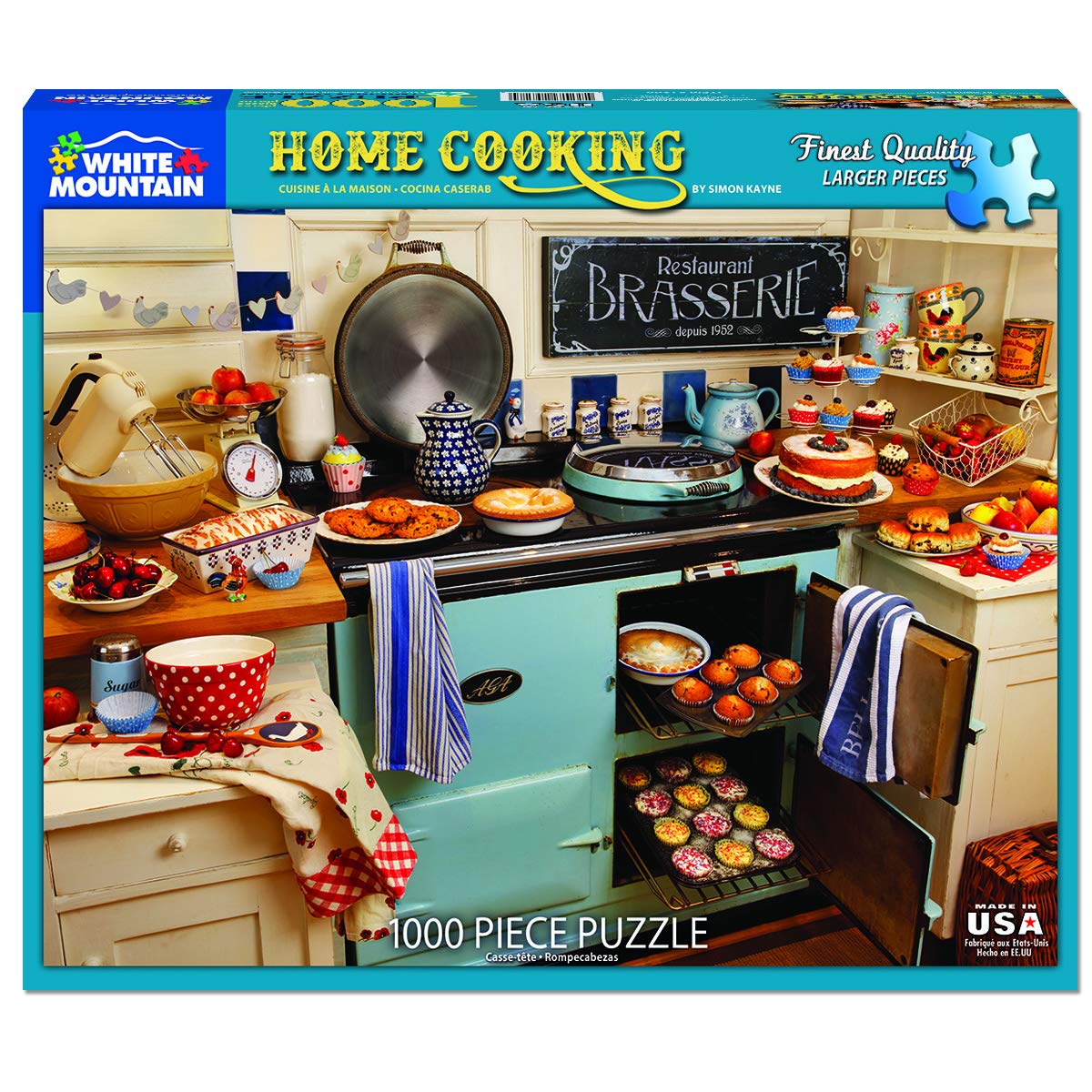 White Mountain Puzzles Home Cooking - 1000 Piece Jigsaw Puzzle Includes Cardboard For 144 months to 1188 months