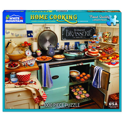 White Mountain Puzzles Home Cooking - 1000 Piece Jigsaw Puzzle Includes Cardboard For 144 months to 1188 months