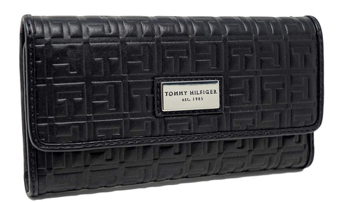 Tommy Hilfiger Womens Checkbook Wallet (Black)