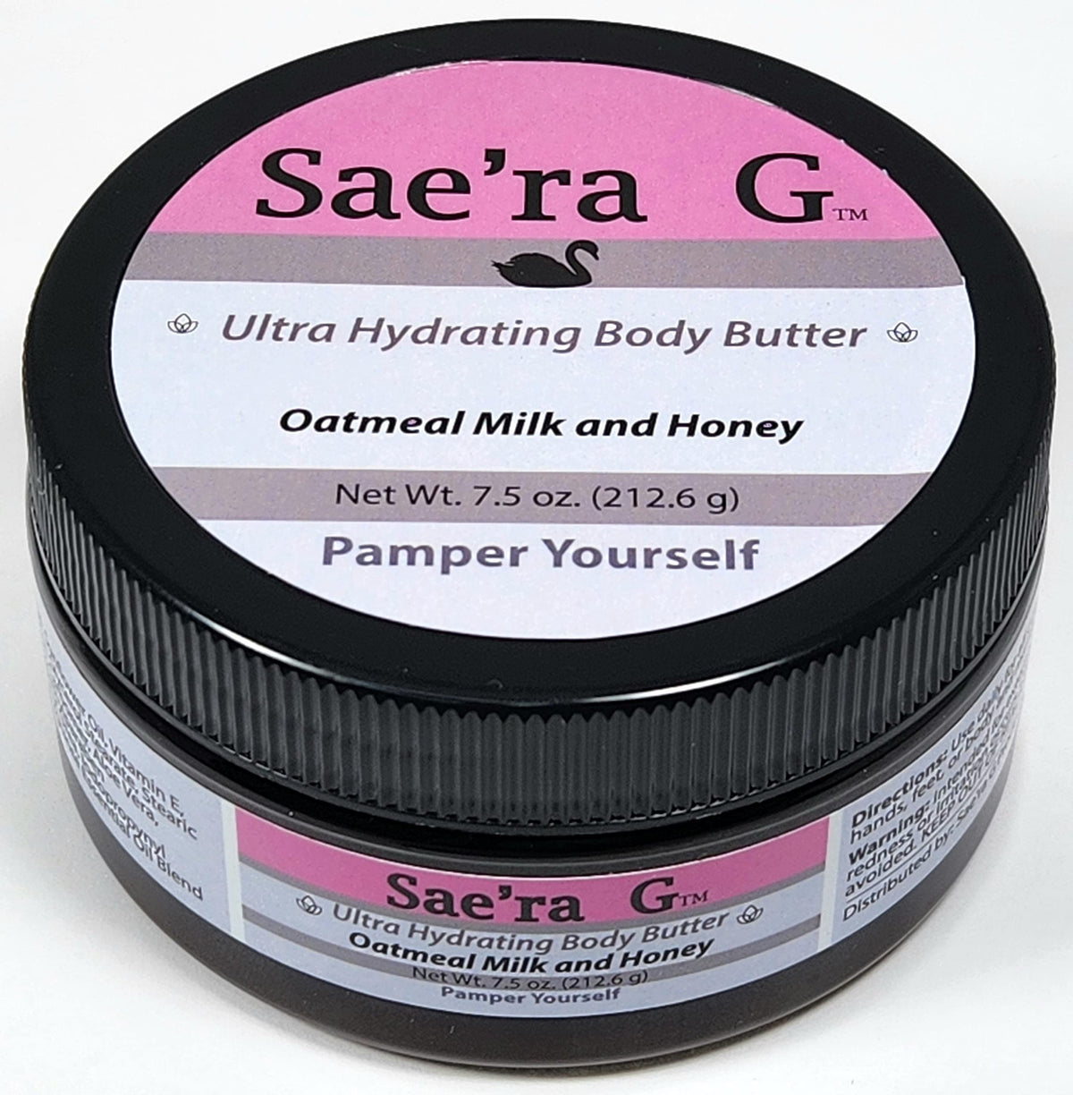 Sae'ra G Ultra Hydrating Body Butter Skincare Moisturizer - Oatmeal Milk and Honey - 7.5 FL oz, for All Skin Types, Gentle, Non-Greasy' for ASIN 'B0BXY4MB27
