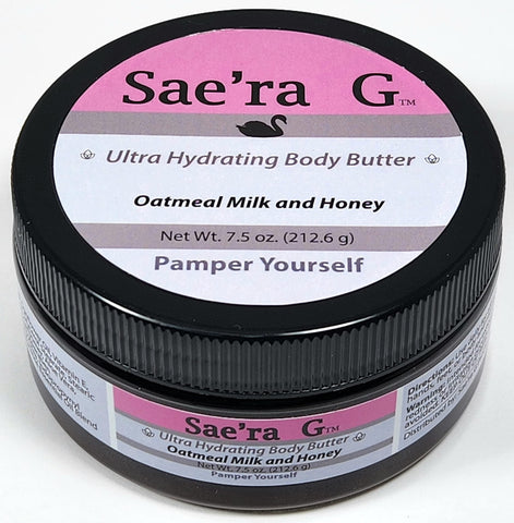 Sae'ra G Ultra Hydrating Body Butter Skincare Moisturizer - Oatmeal Milk and Honey - 7.5 FL oz, for All Skin Types, Gentle, Non-Greasy' for ASIN 'B0BXY4MB27