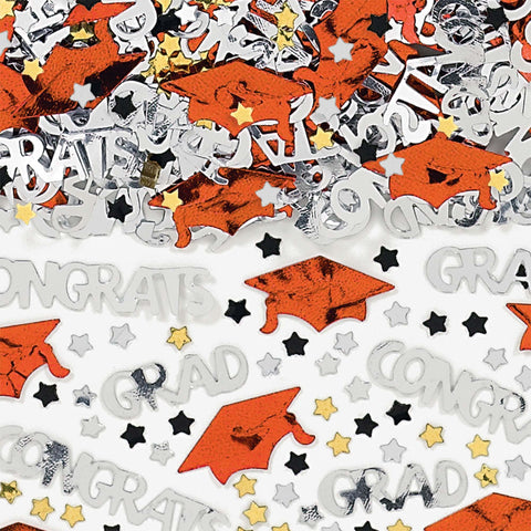 Amscan Embossed Metallic Confetti, 2.5 Oz, Orange