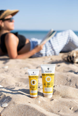 BEE and You SPF 50 Sunscreen, UV protection, Clear, Sensitive, Acne-Prone Skin, Mineral-Based Zinc Oxide, Propolis Extract, Shea Butter, Aloe Vera, 100% Natural, Hypoallergenic, 1.35 oz