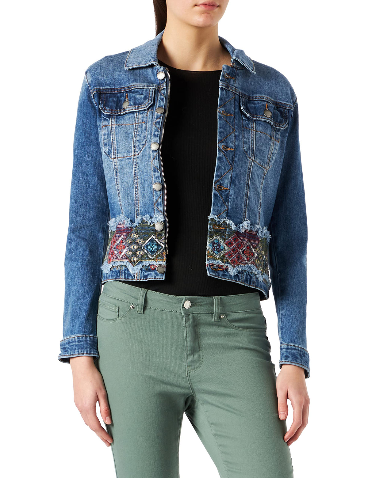 Desigual Womens Coat Jacket, Blue, Large US