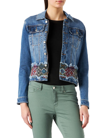 Desigual Womens Coat Jacket, Blue, Large US